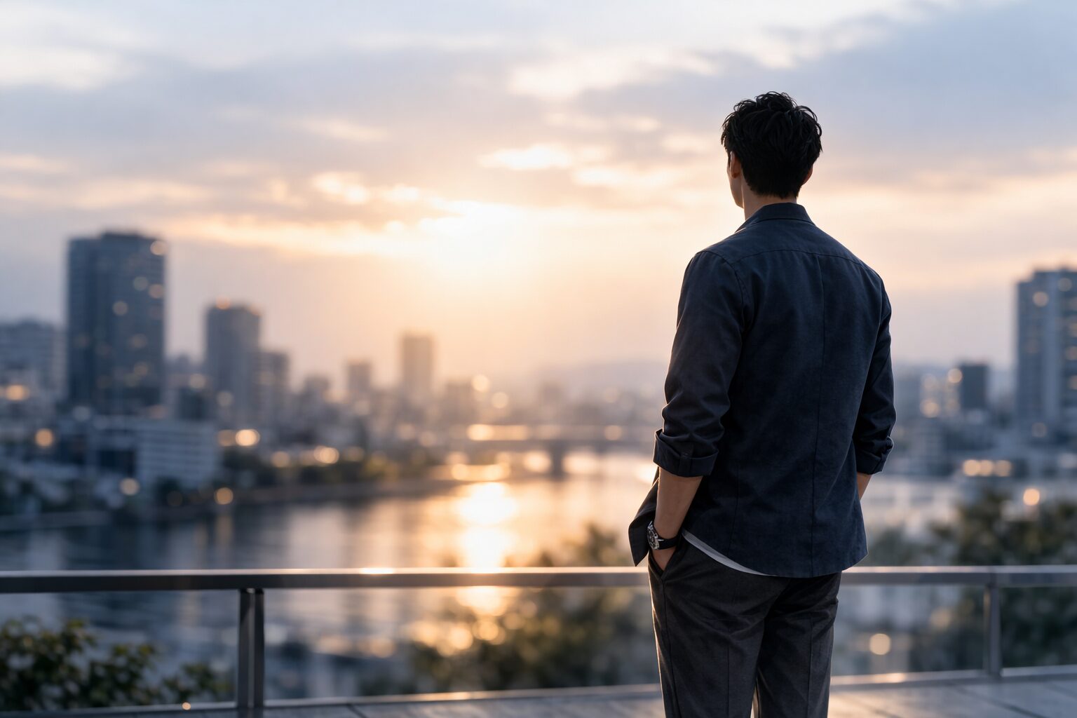 30代男性のシルエットと第一印象のイメージ